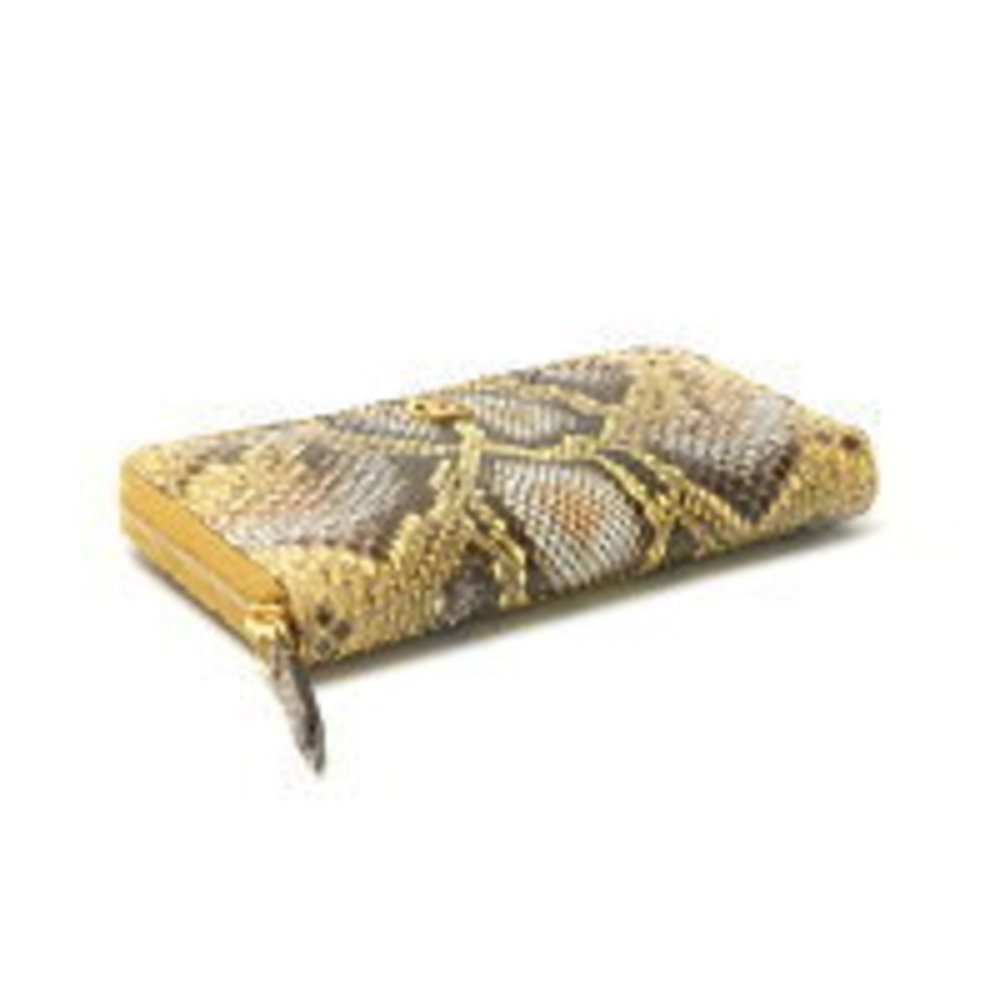 Gucci Leather Skin Snake Wallet Long Python Gg Ye… - image 3